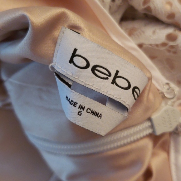 Bebe white open back lace dress - Picture 5 of 5